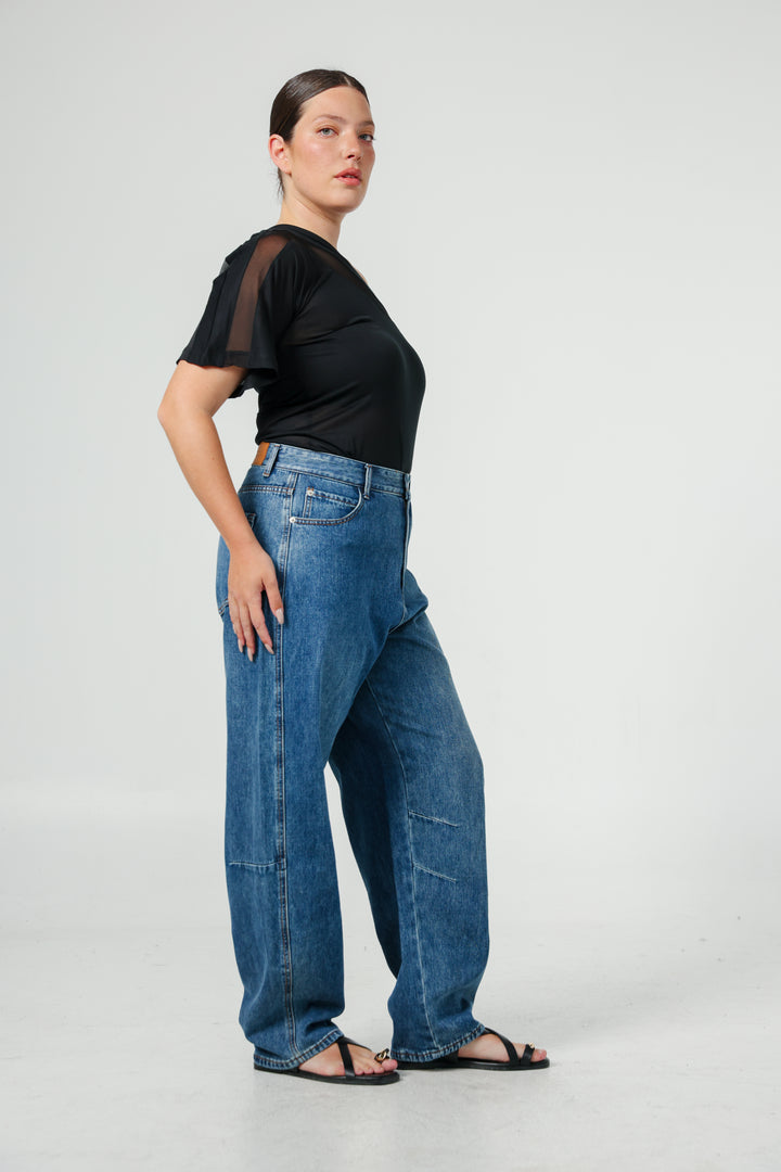 Treat Black One Shoulder Top