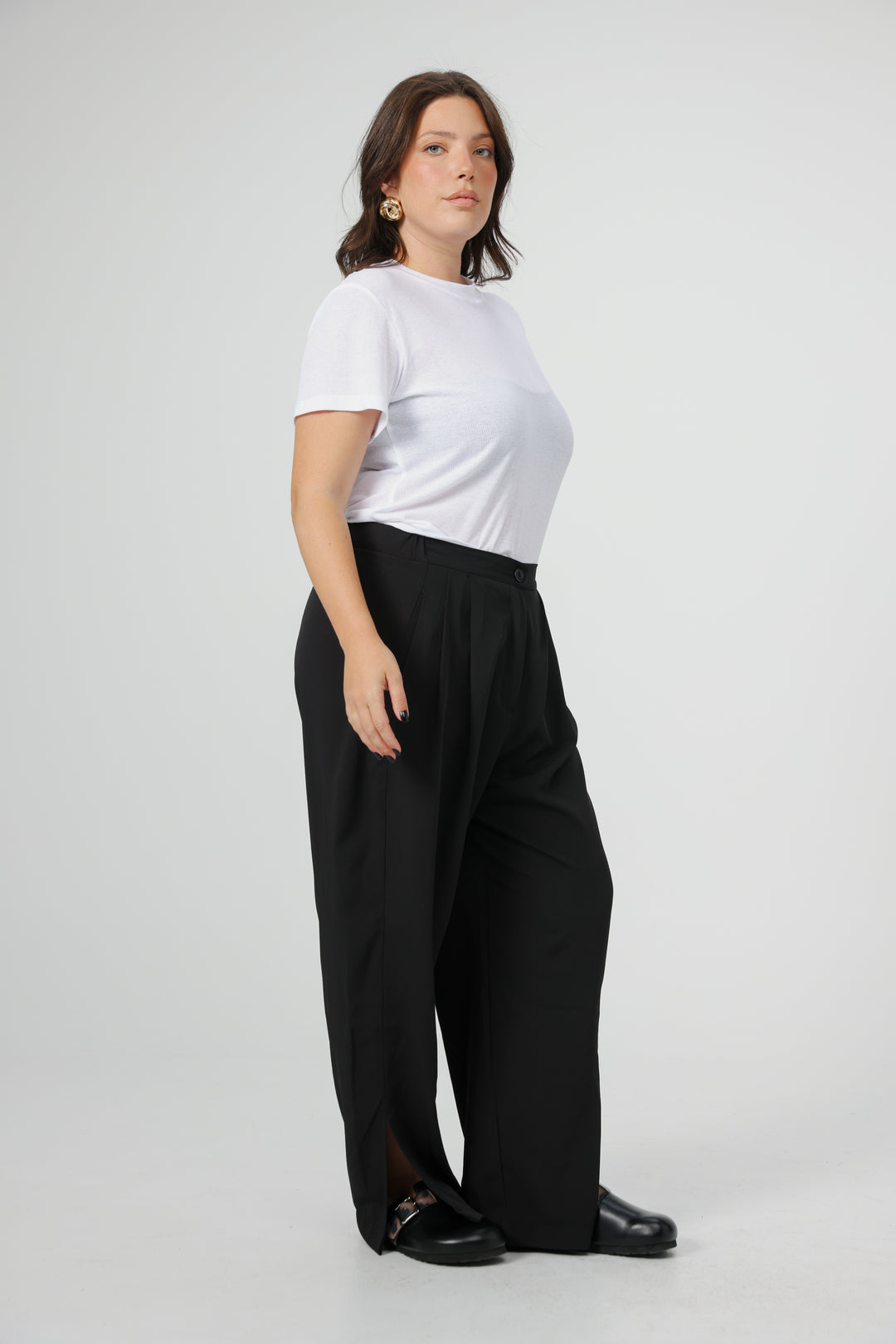 Clean02 Rib Black T-Shirt