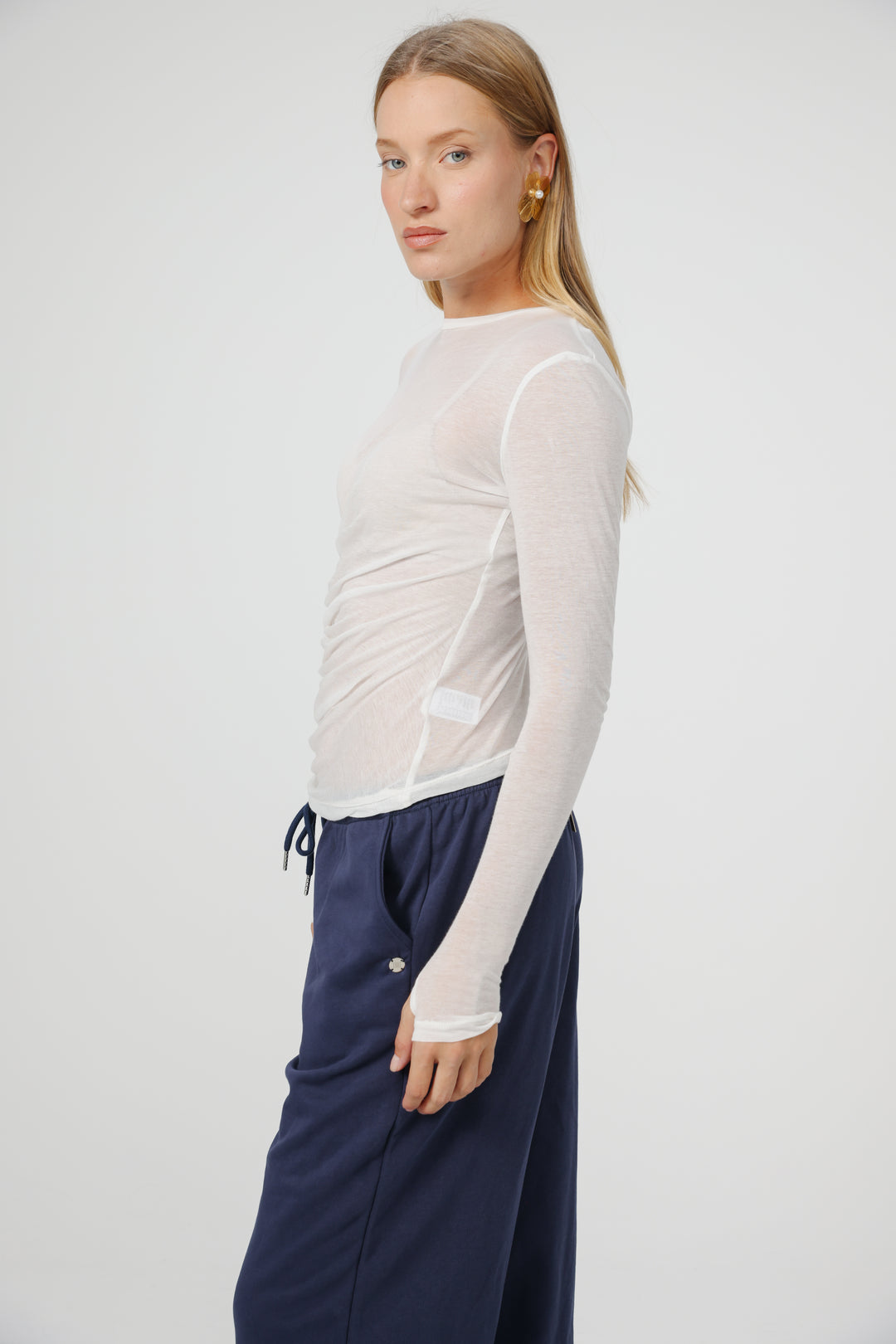 Clean04 White Sheer Shirt