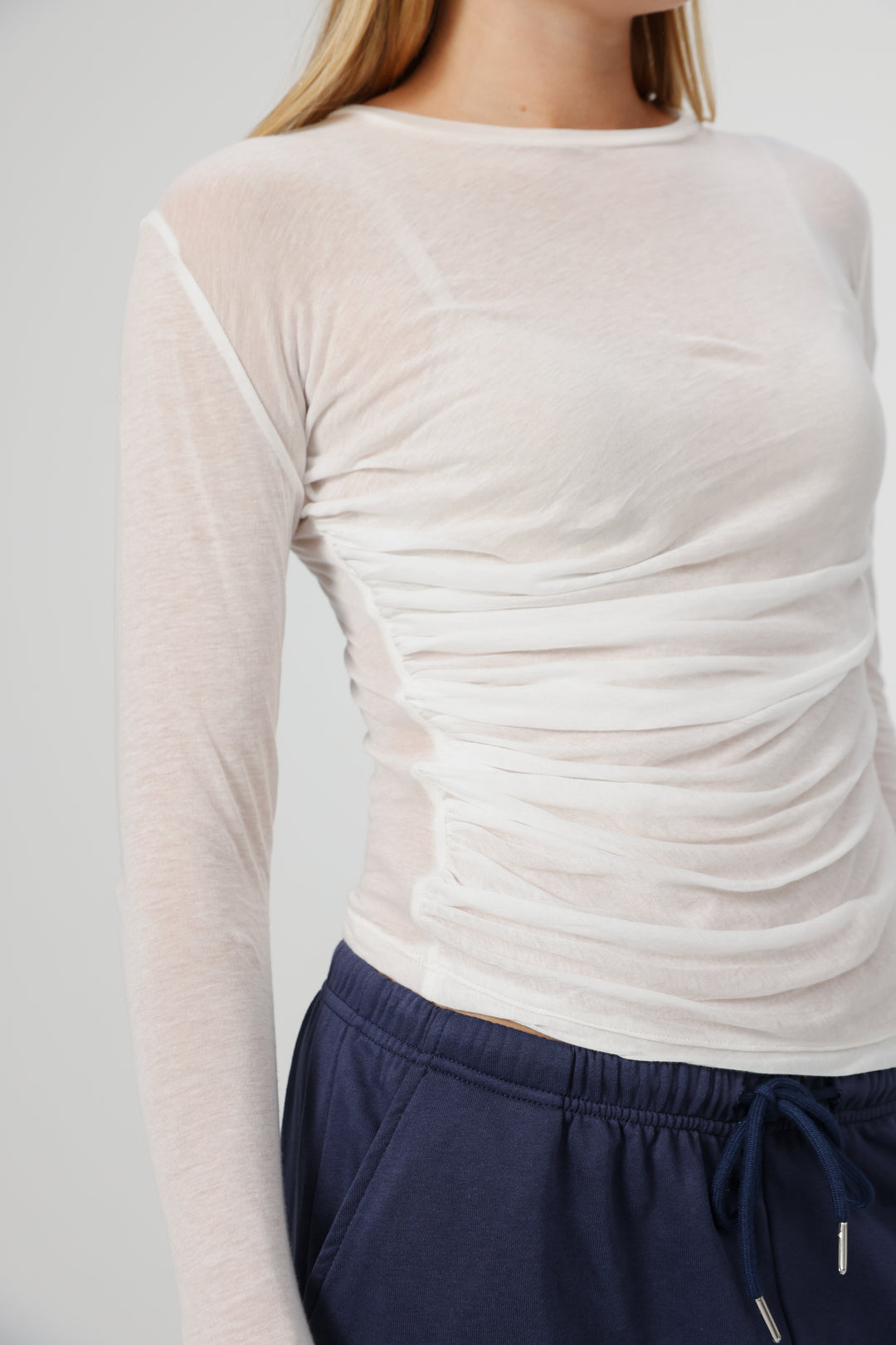 Clean04 White Sheer Shirt