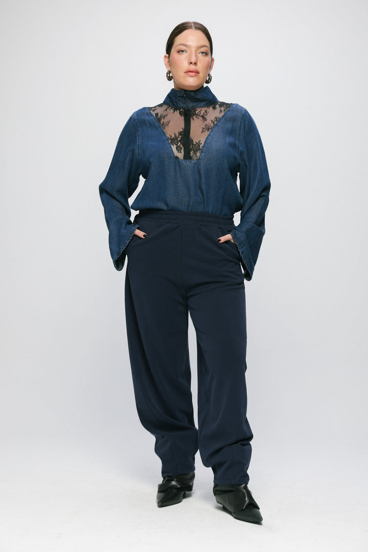 Adam Lace Light Denim Polo