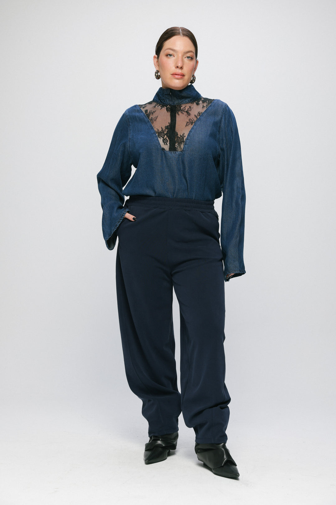 Adam Lace Light Denim Polo