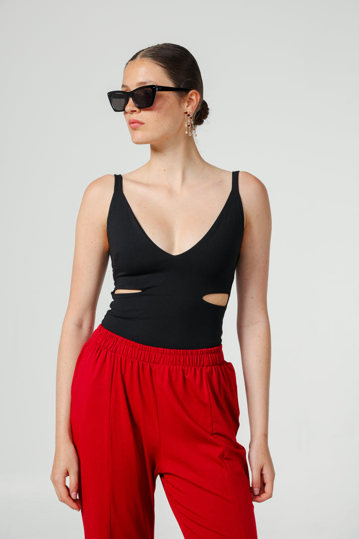 Faith Black Bodysuit