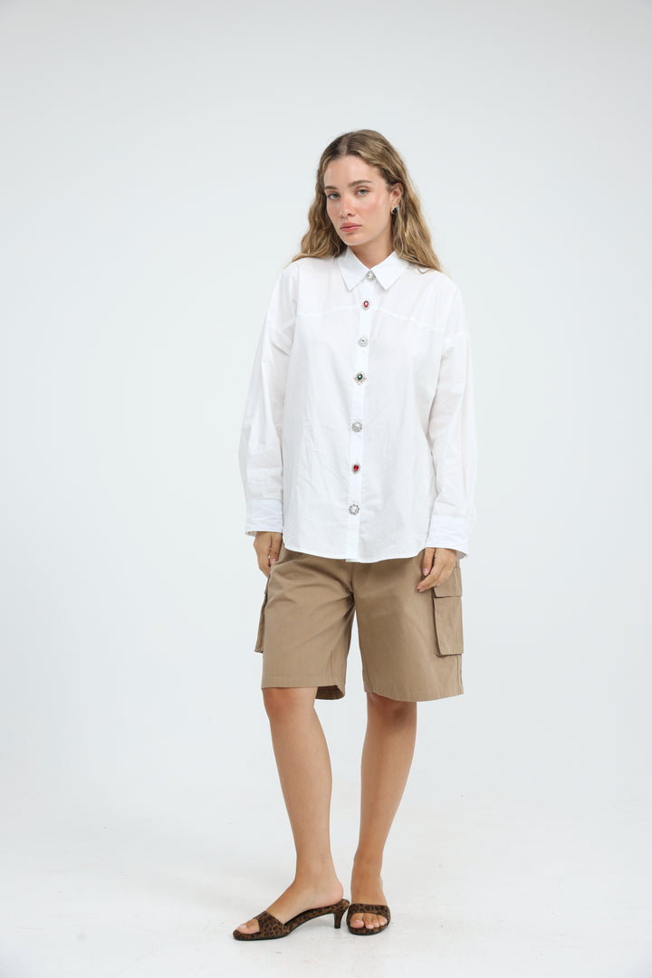 Synergy White Buttoned Shirt