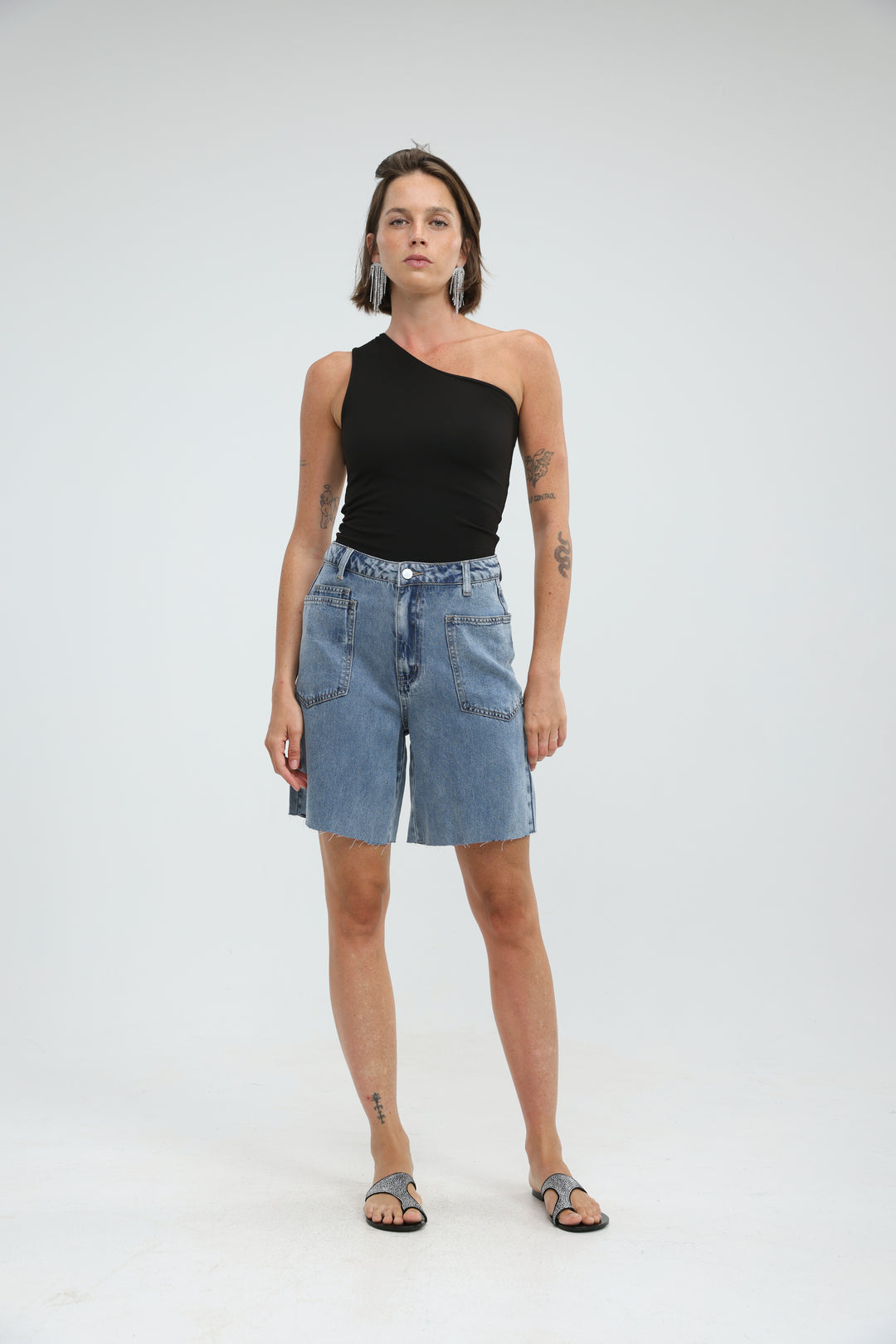 Star 613 Light Blue Denim Shorts