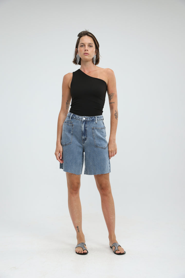 Star 613 Light Blue Denim Shorts