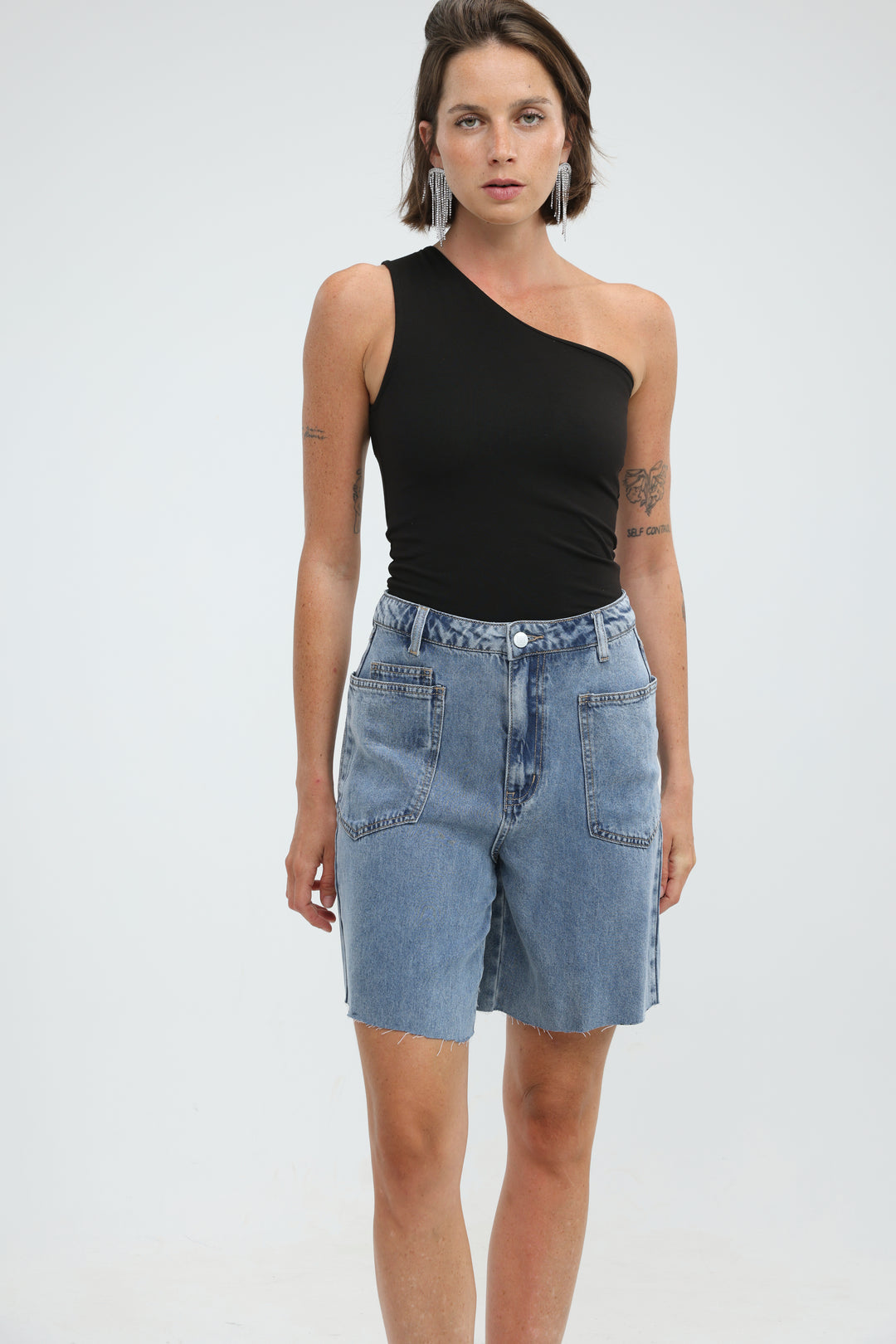 Star 613 Light Blue Denim Shorts