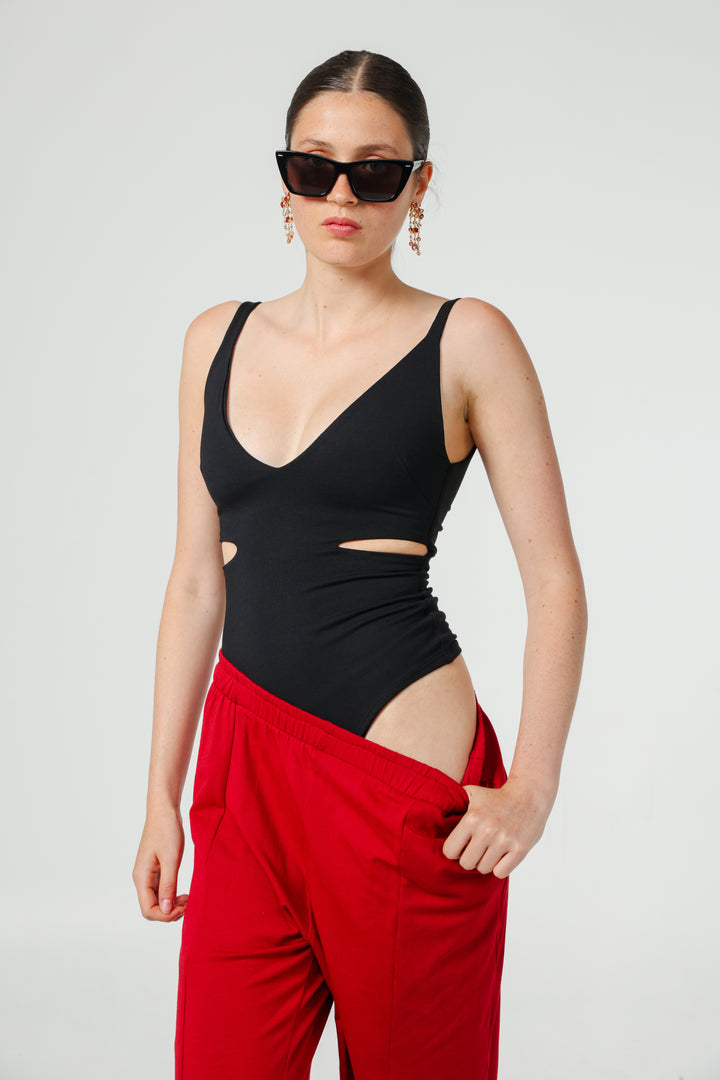 Faith Black Bodysuit
