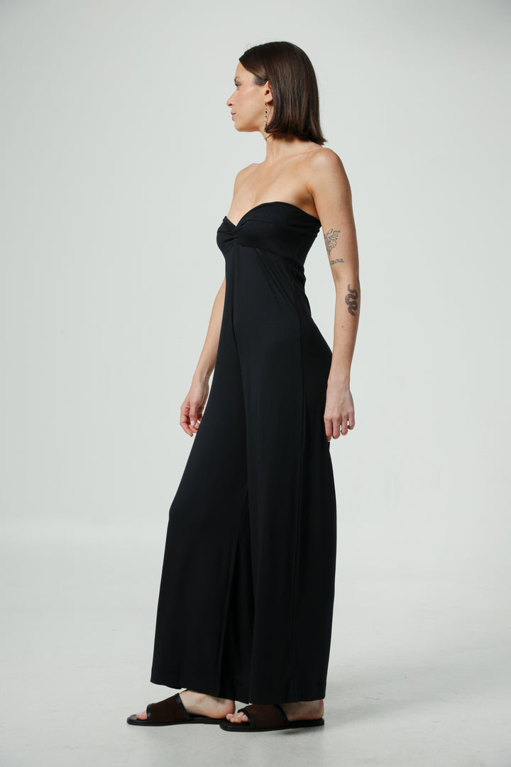 Spin Black Strapless Jumpsuit