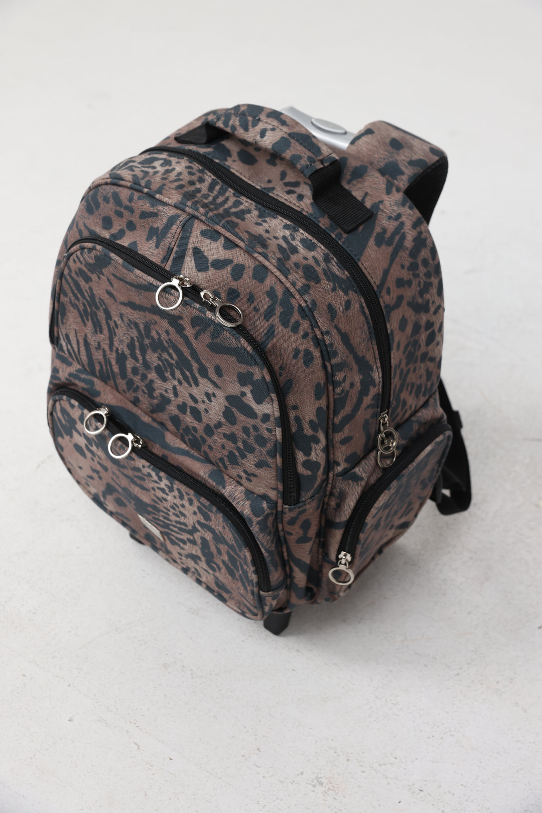תיק טרולי מנומר 100% כותנה לבה"ס Leopard Kids Trolley Bag