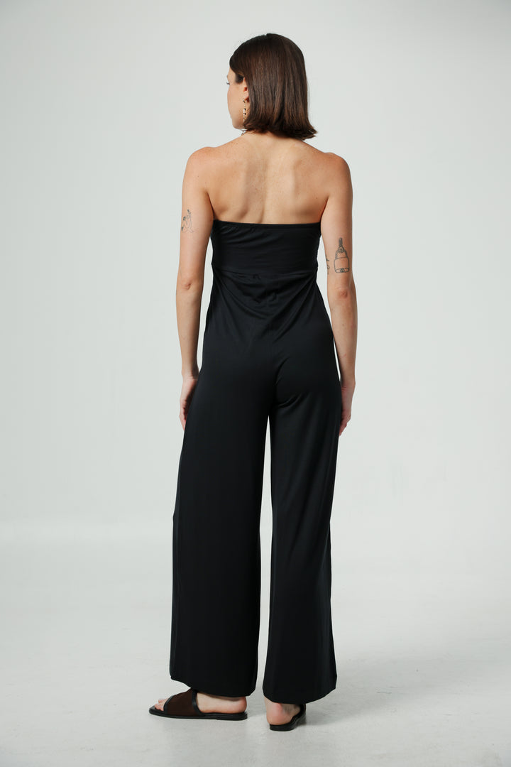 Spin Black Strapless Jumpsuit