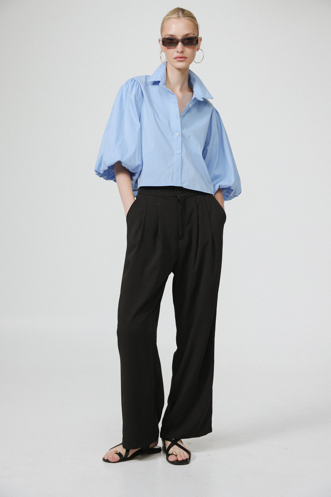 grey dress pants light blue shirt CEO Light Blue Buttoned Shirt – SEESTARZ