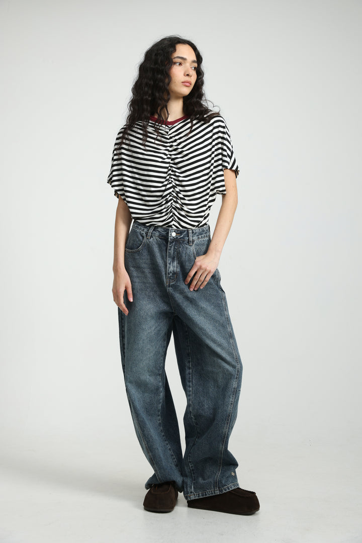 Kindness Black Striped T-Shirt