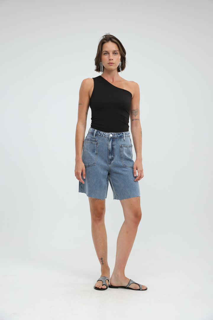 Star 613 Light Blue Denim Shorts