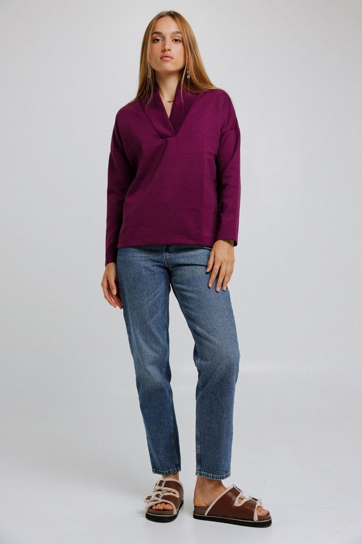 Shal Purple Sweatshirt