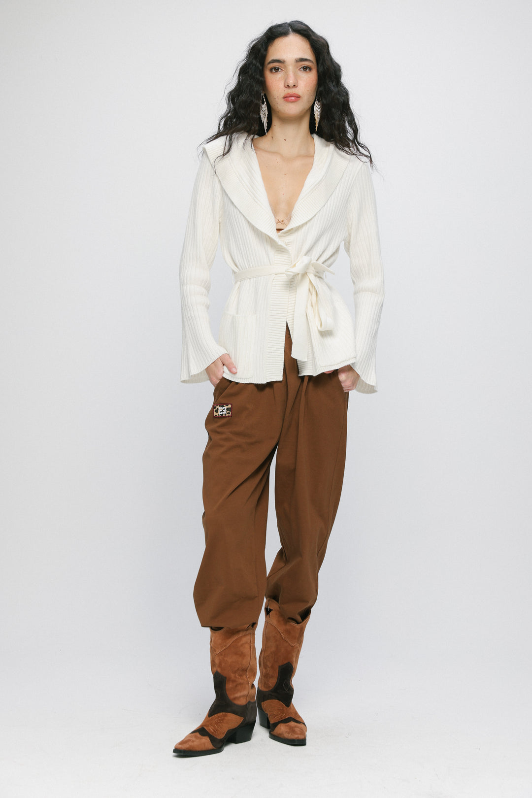 Knitted White Kimono