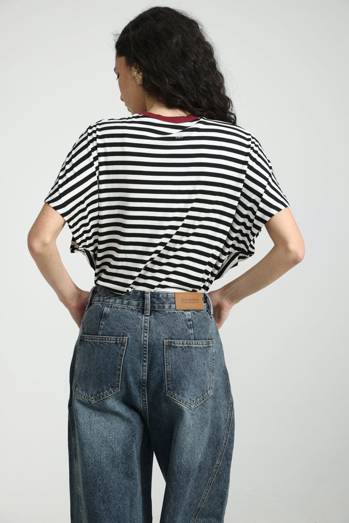 Kindness Black Striped T-Shirt