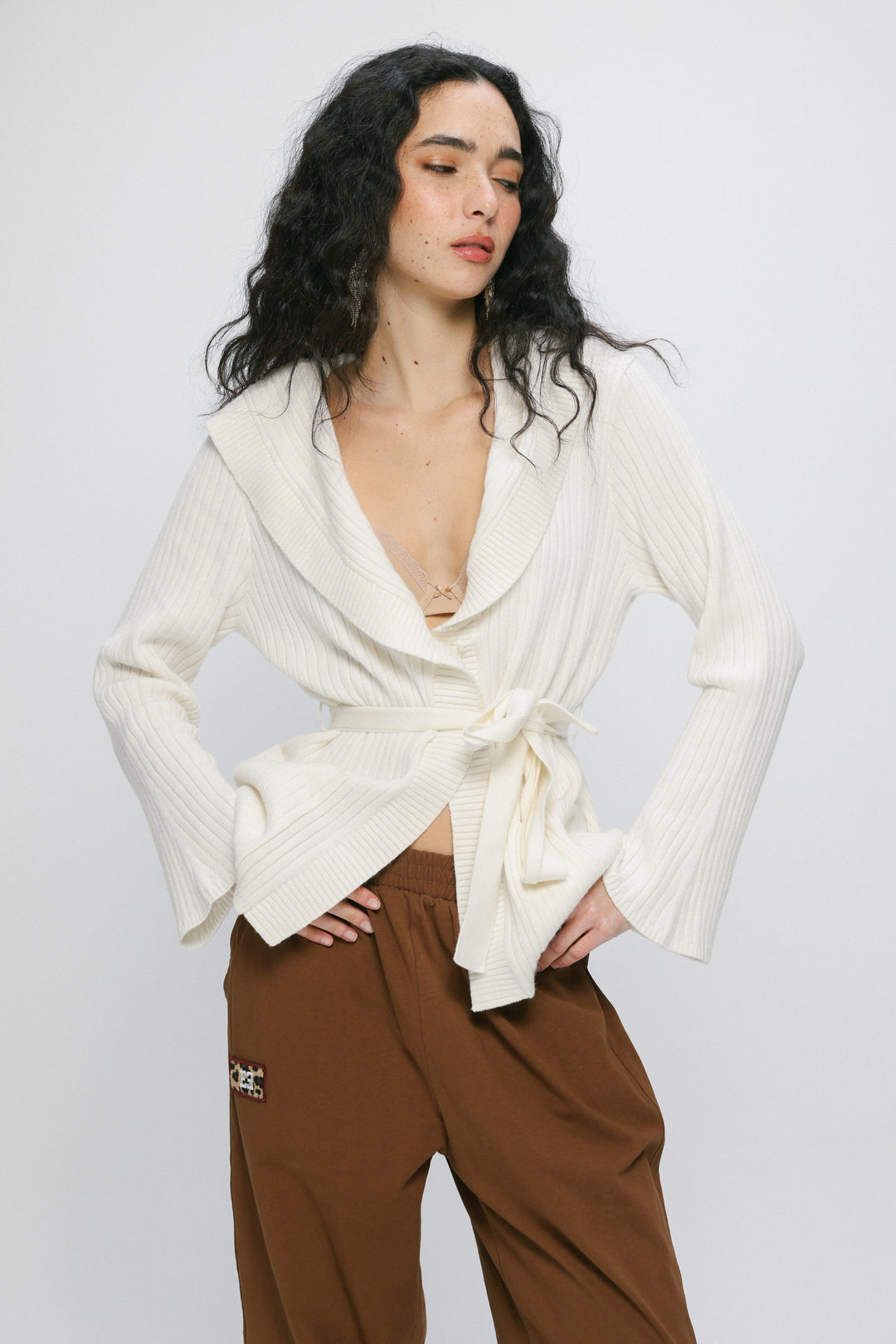 Knitted White Kimono