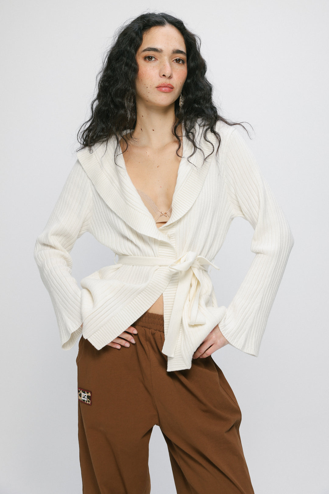 Knitted White Kimono