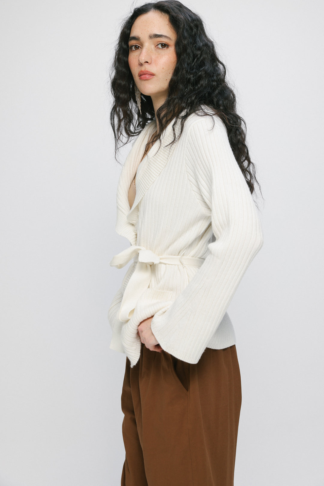 Knitted White Kimono