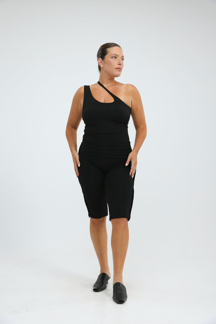 Foundation Leopard One Shoulder Top