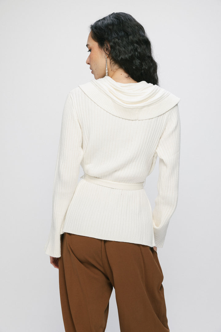 Knitted White Kimono