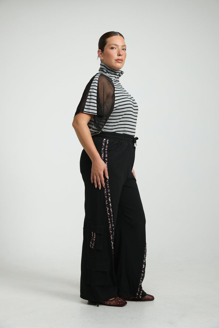 Markid Grey Striped Polo