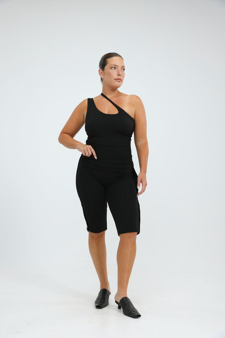 Foundation White One Shoulder Top