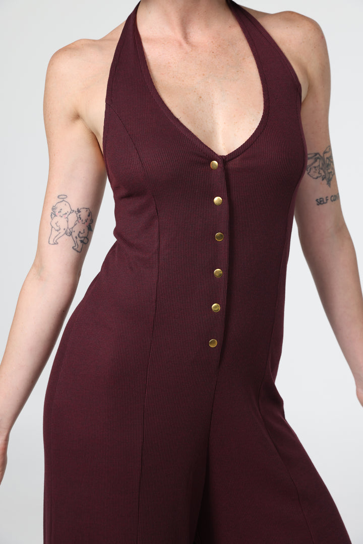 Maze Wine Jumpsuit