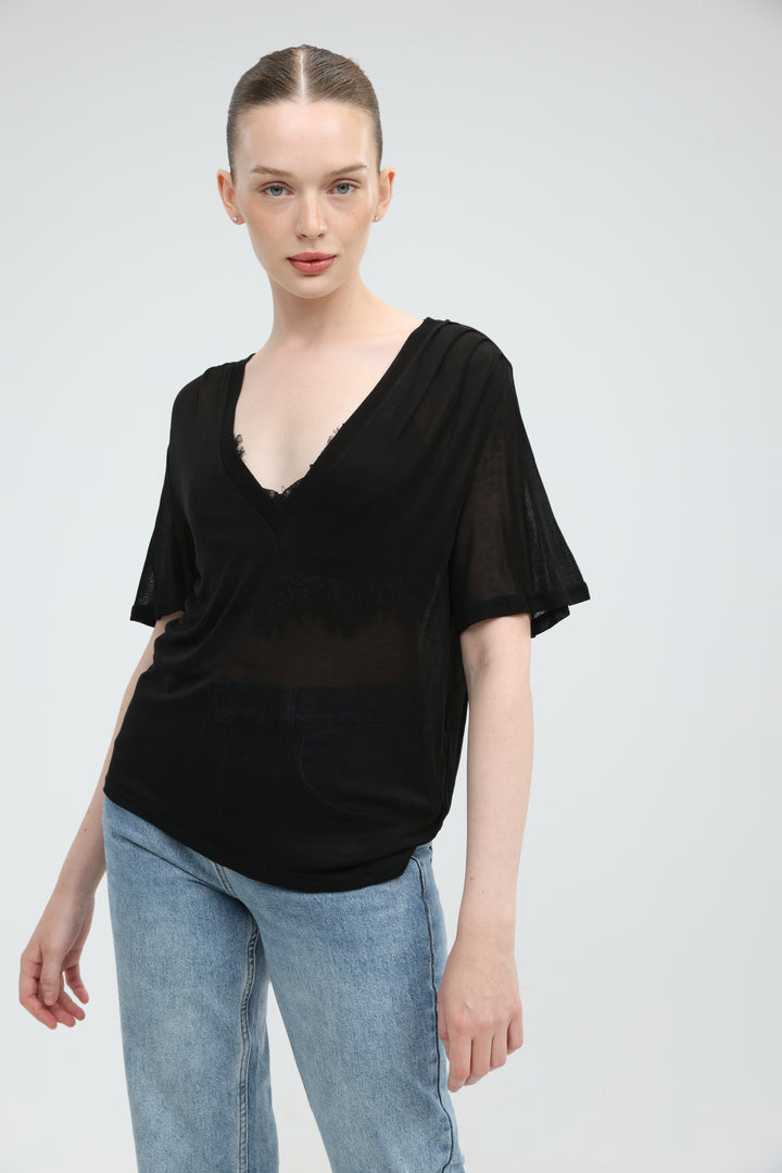 Clean60 Black V T-Shirt