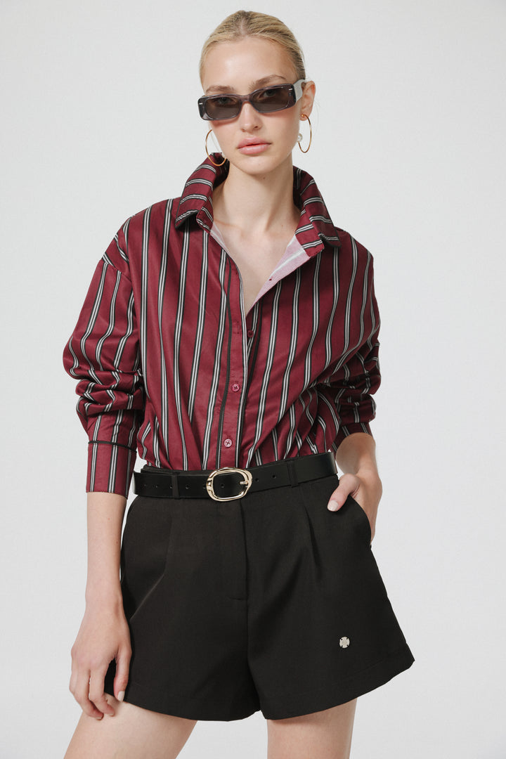 Hallway Wine Buttoned Shirt