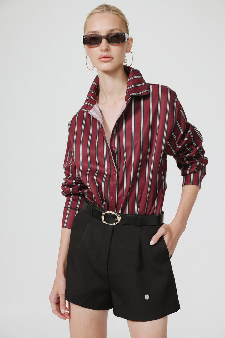 Hallway Wine Buttoned Shirt