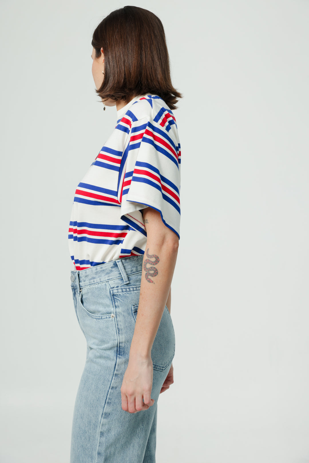 Federer Blue Striped T-Shirt