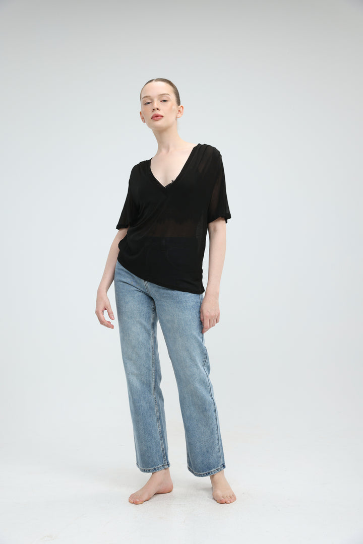 Clean60 Black V T-Shirt