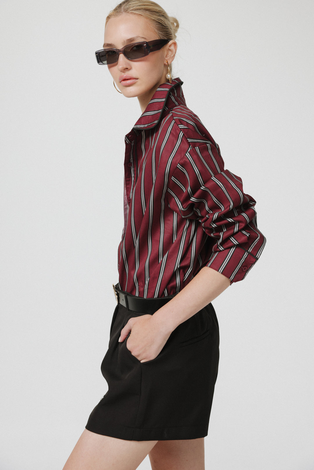 Hallway Wine Buttoned Shirt