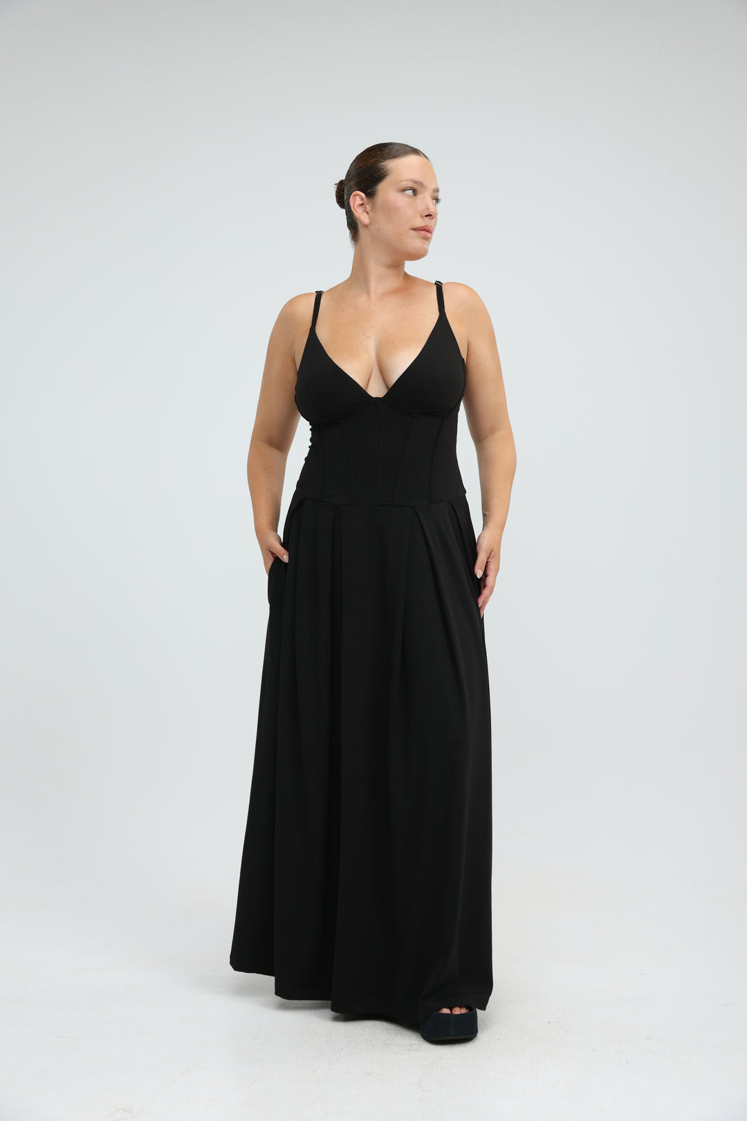 Sunray Black Dress