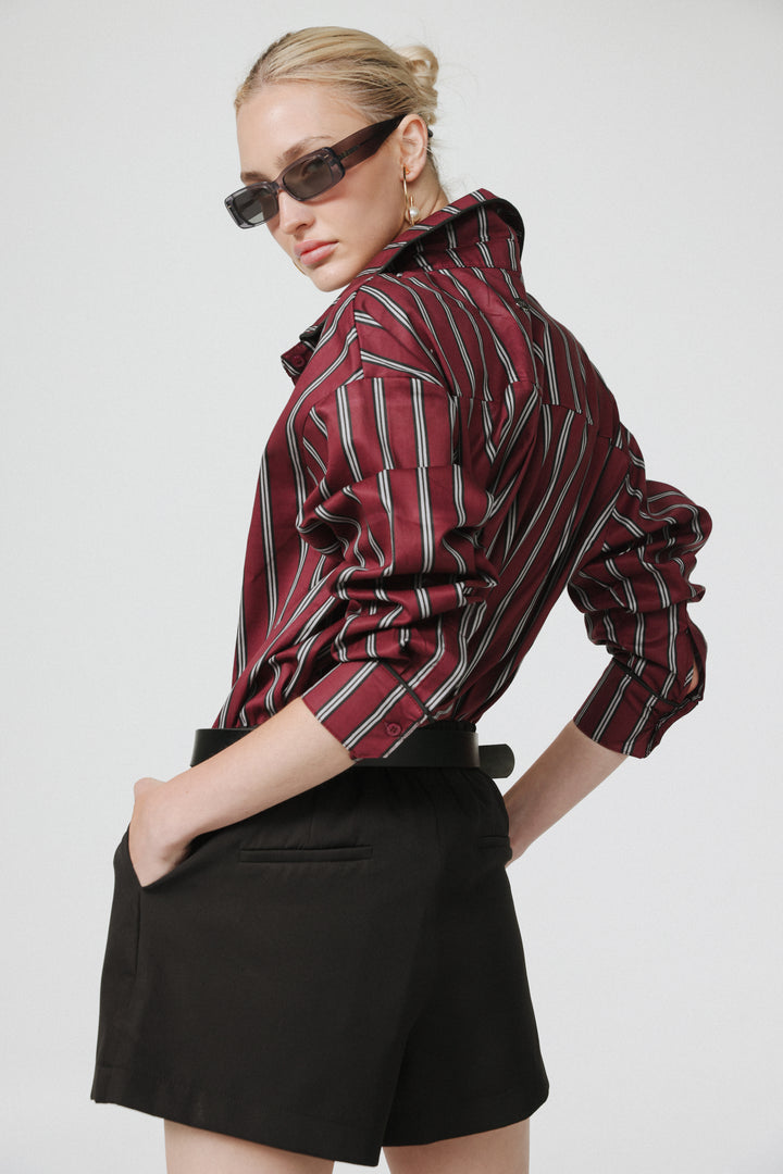 Hallway Wine Buttoned Shirt