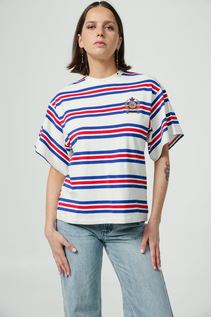 Federer Blue Striped T-Shirt