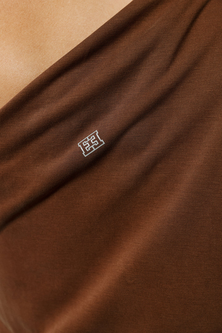 Your Brown One Shoulder Shirt