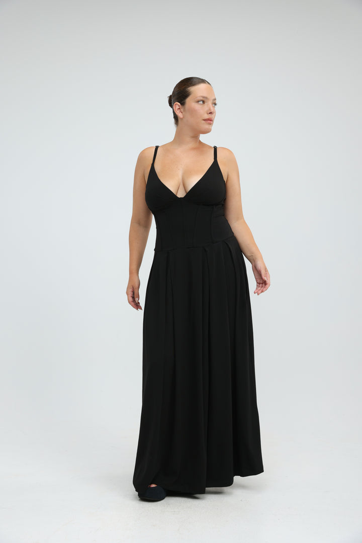 Sunray Black Dress