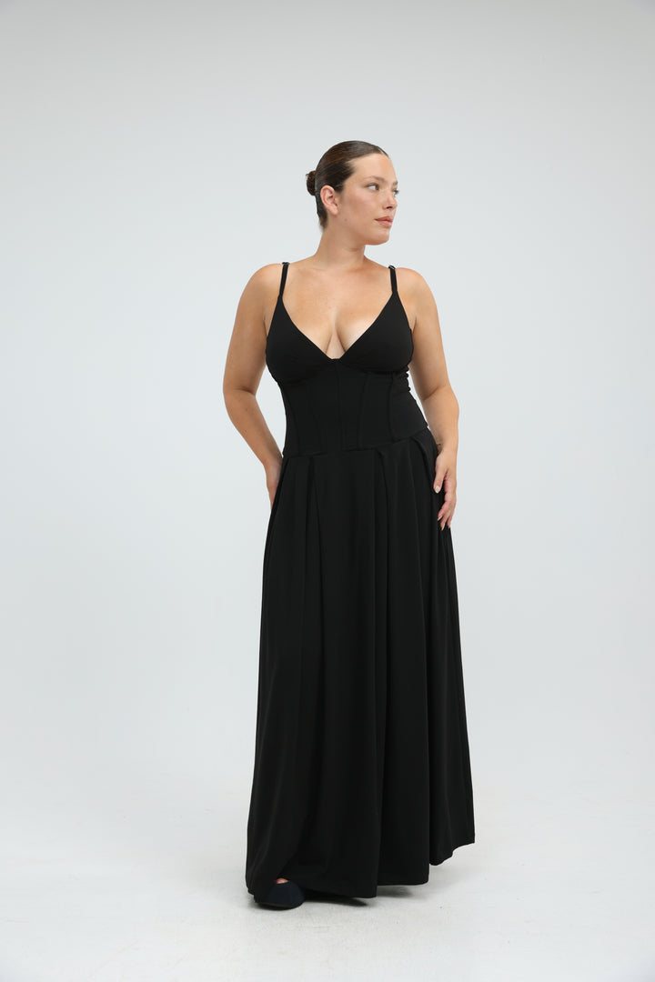 Sunray Black Dress