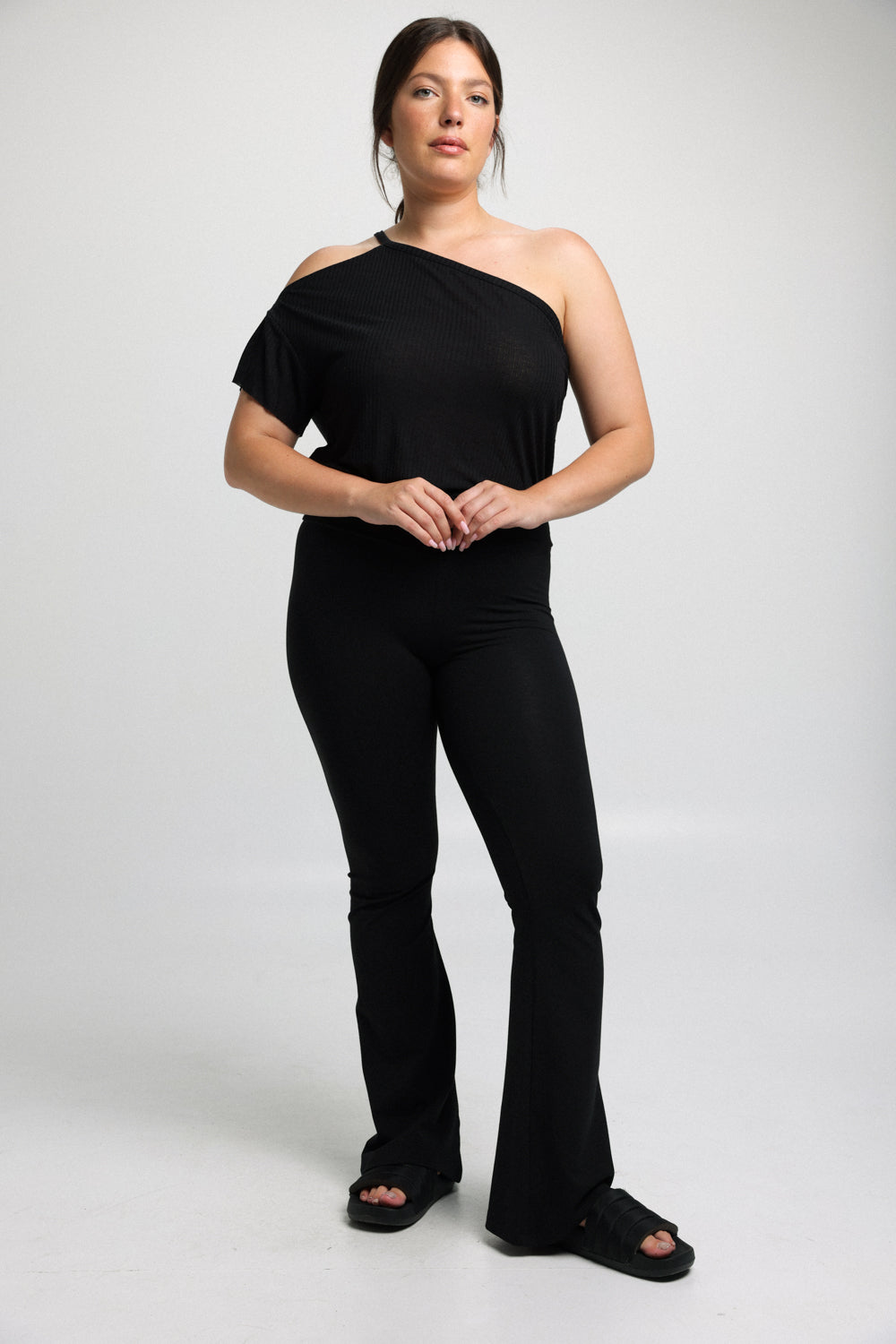 Now White One Shoulder Top