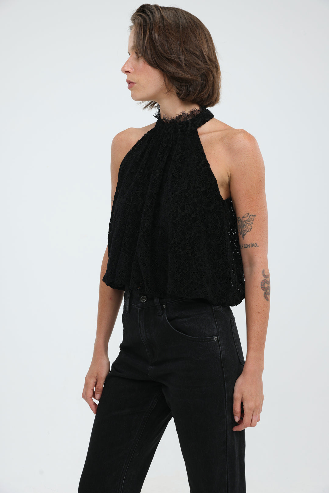 Echo Black Halter Tank