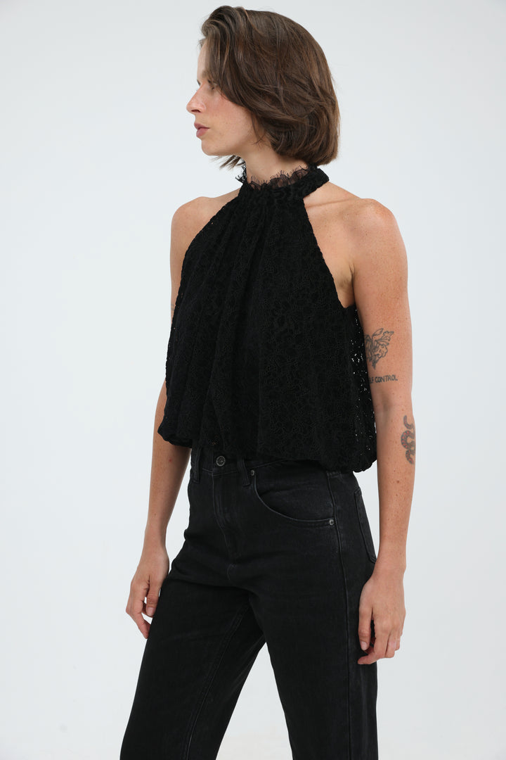 Echo Black Halter Tank