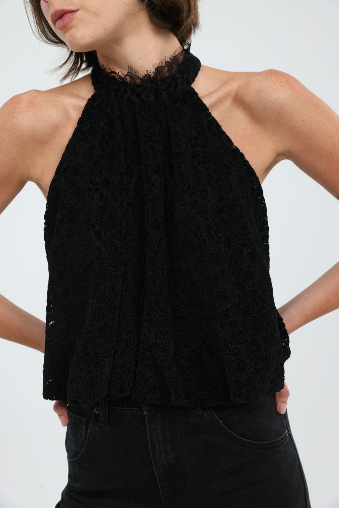 Echo Black Halter Tank