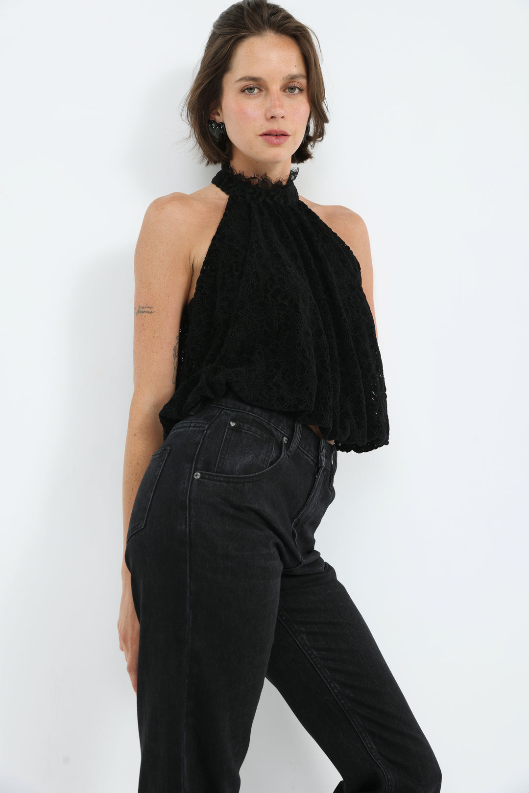 Echo Black Halter Tank