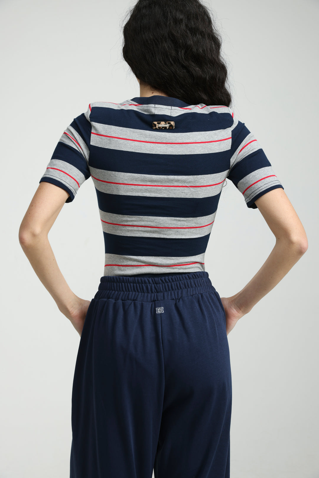 Weekday Grey Striped Bodysuit