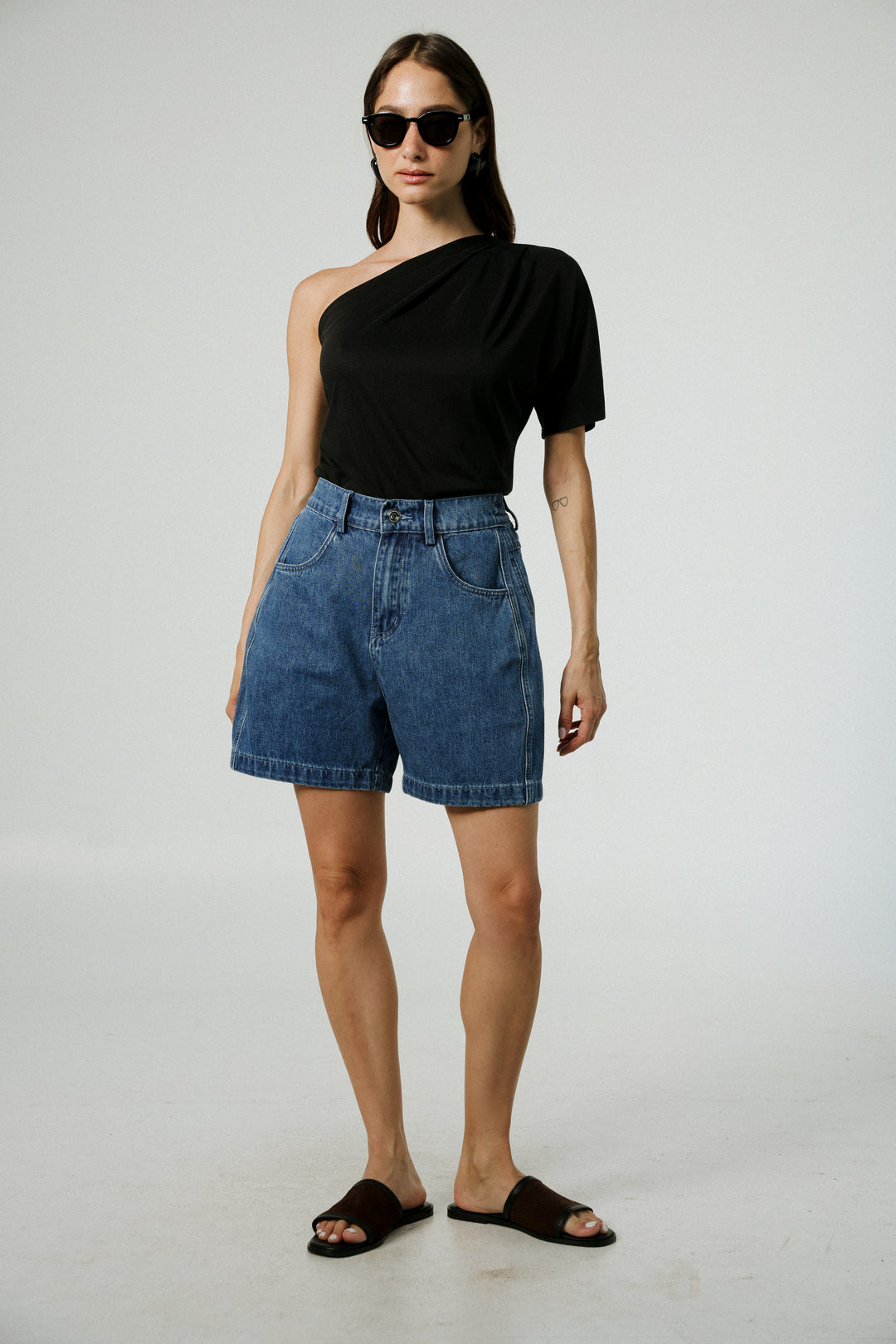 Your Black One Shoulder Shirt