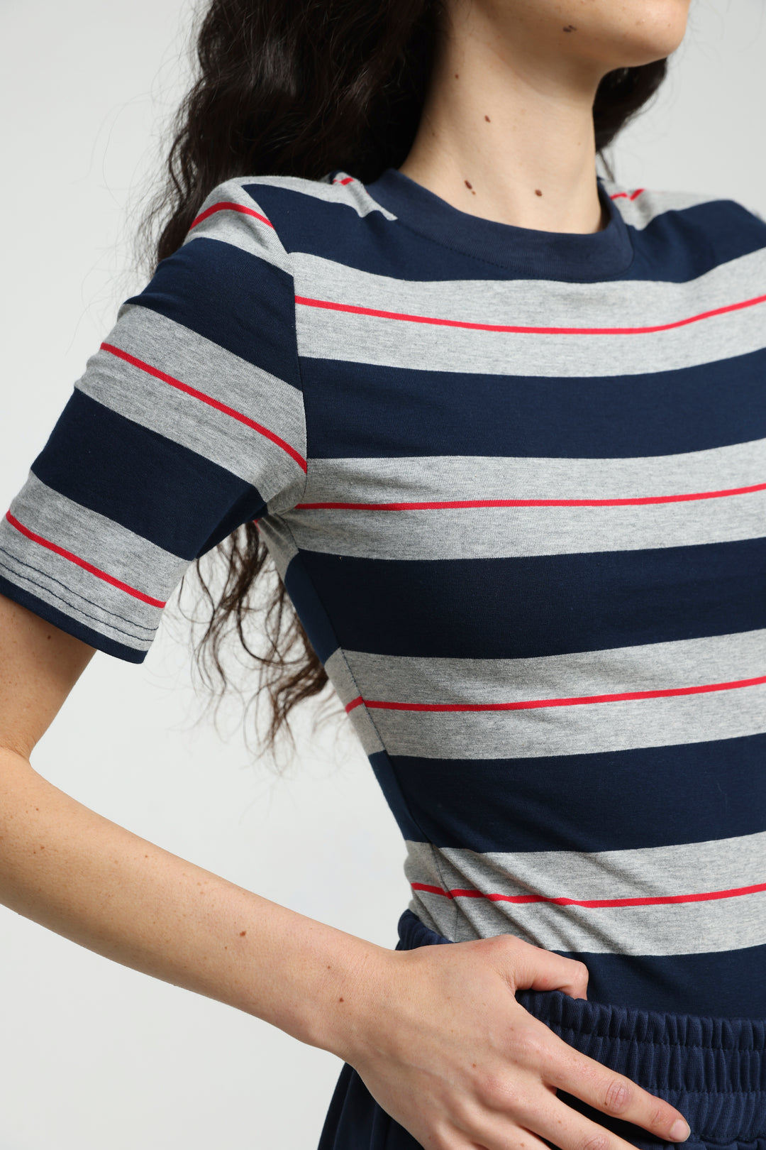 Weekday Grey Striped Bodysuit