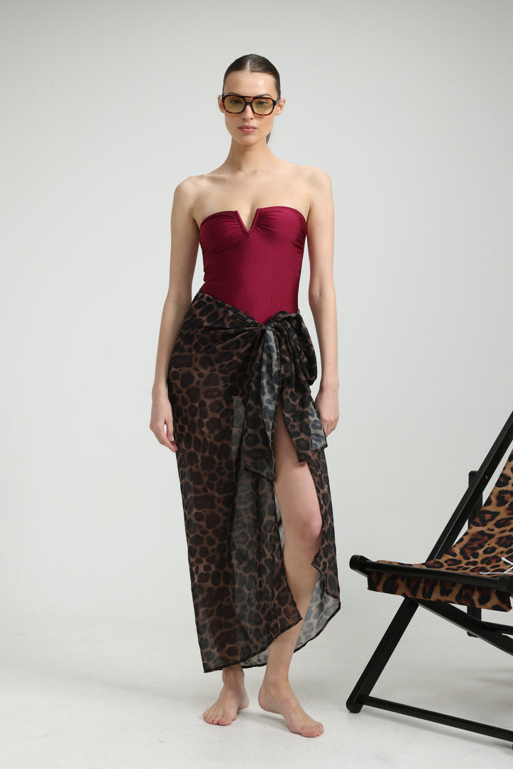 Fluid Leopad Maxi Wrap Skirt
